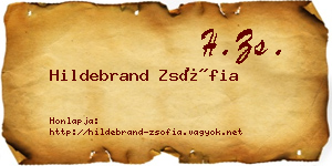 Hildebrand Zsófia névjegykártya
