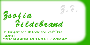 zsofia hildebrand business card